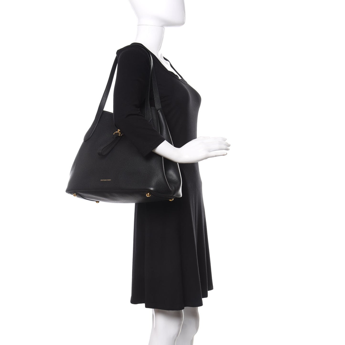 Grainy Calfskin Medium Honeybrook Tote Black