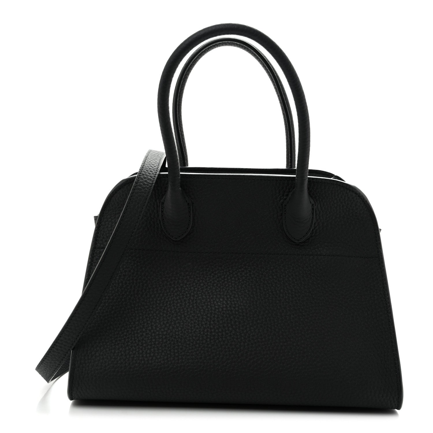 The Row Grained Calfskin Soft Margaux 10 Bag Black 1 of 12