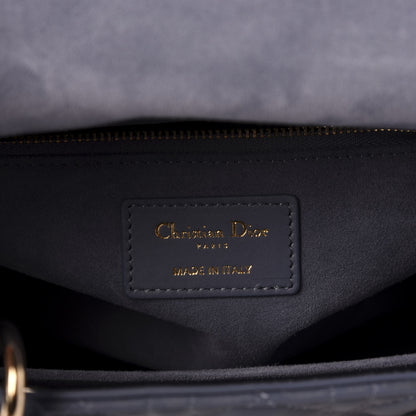 Christian Dior Lambskin Cannage Medium Lady Dior Navy 11 of 14