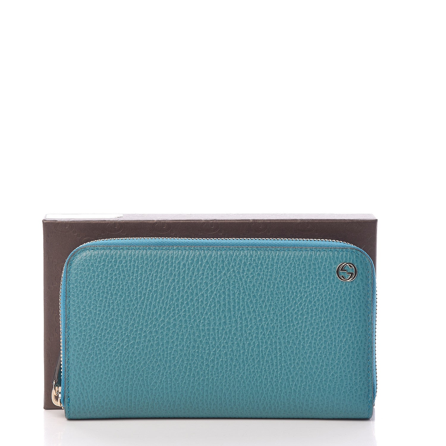 Gucci Dollar Calfskin GG Zip Around Wallet Deep Cobalt 8 of 8