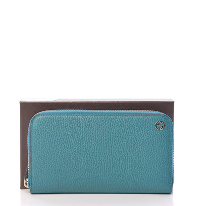 Gucci Dollar Calfskin GG Zip Around Wallet Deep Cobalt 8 of 8