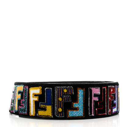 Fendi Velvet Fun Fair Strap You Black Multicolor 2 of 4