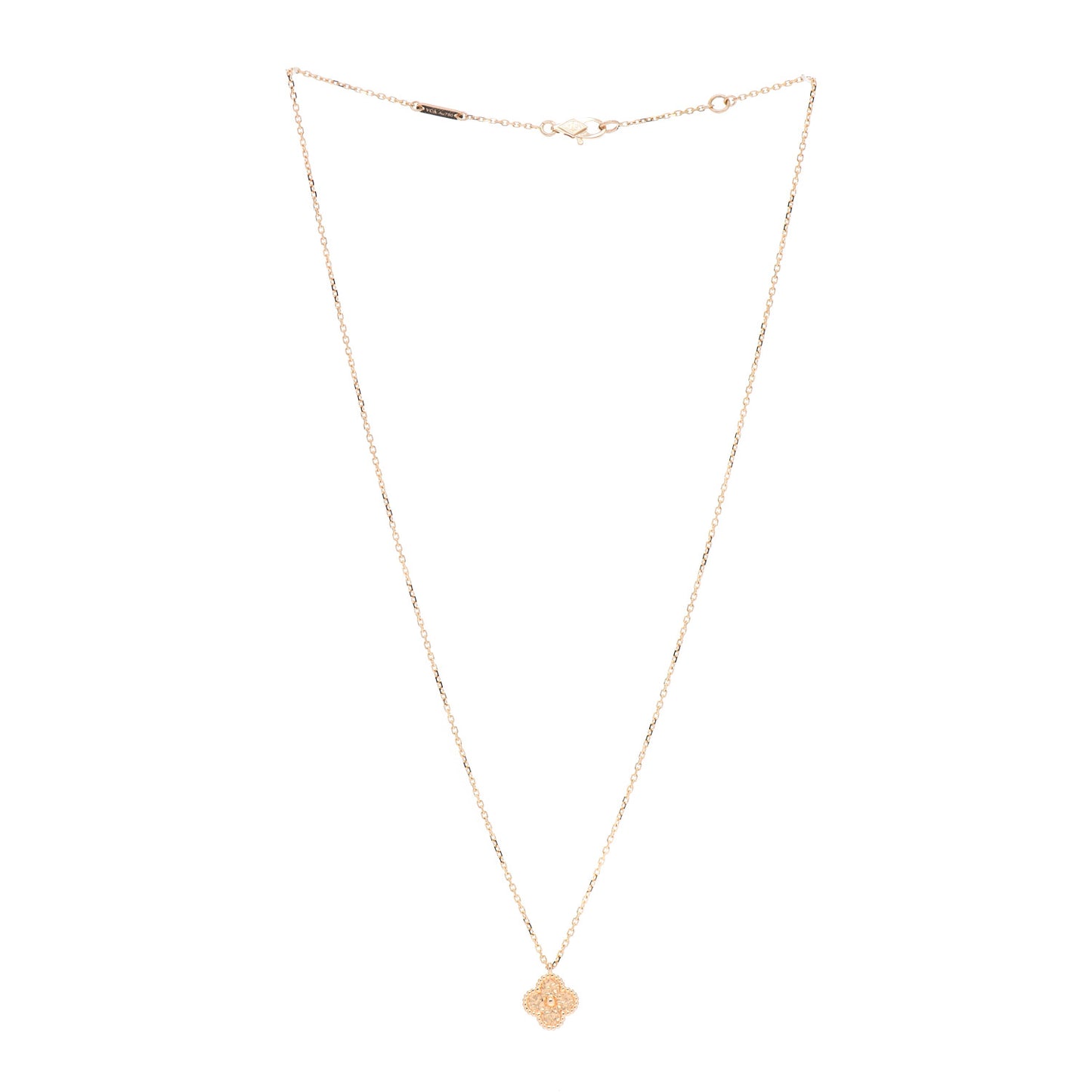 18K Rose Gold Sweet Alhambra Pendant Necklace