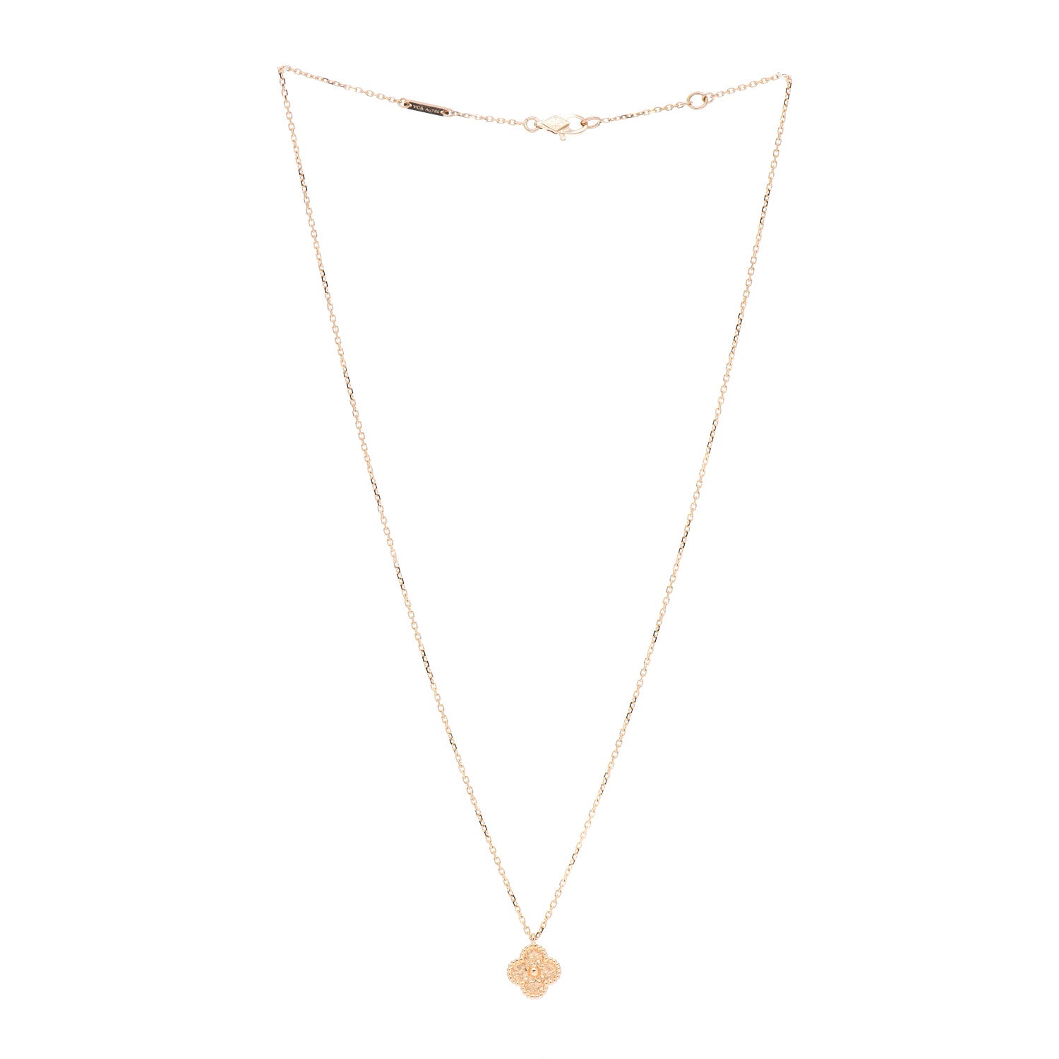 Van Cleef & Arpels 18K Rose Gold Sweet Alhambra Pendant Necklace 3 of 5