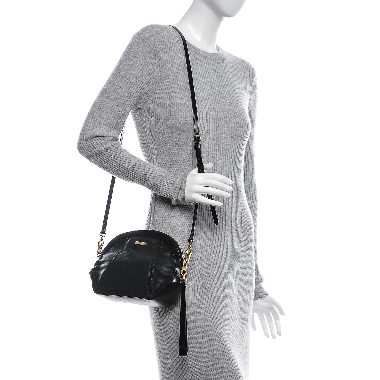Burberry Calfskin Mini Orchard Crossbody Black 2 of 7