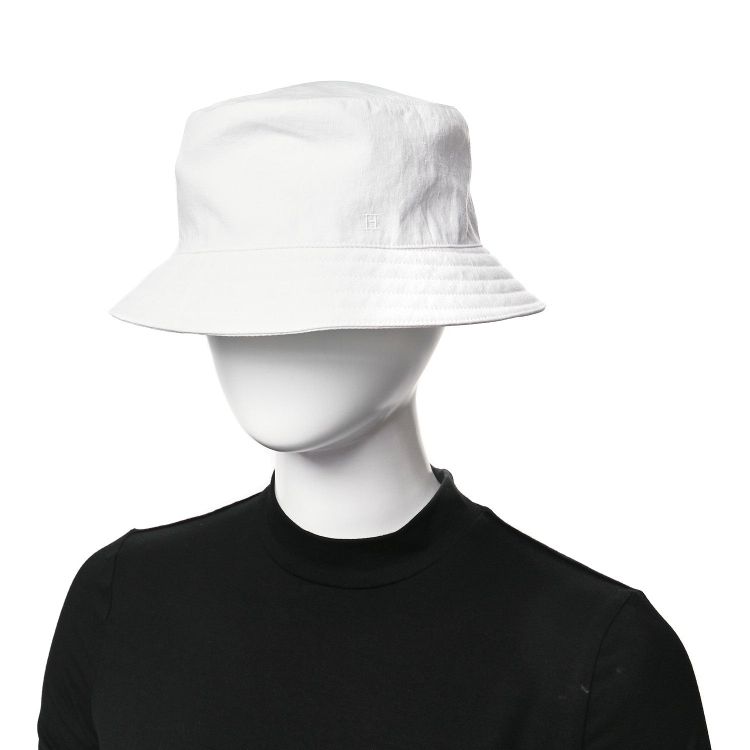 Hermes Cotton Bucket Hat White 2 of 9
