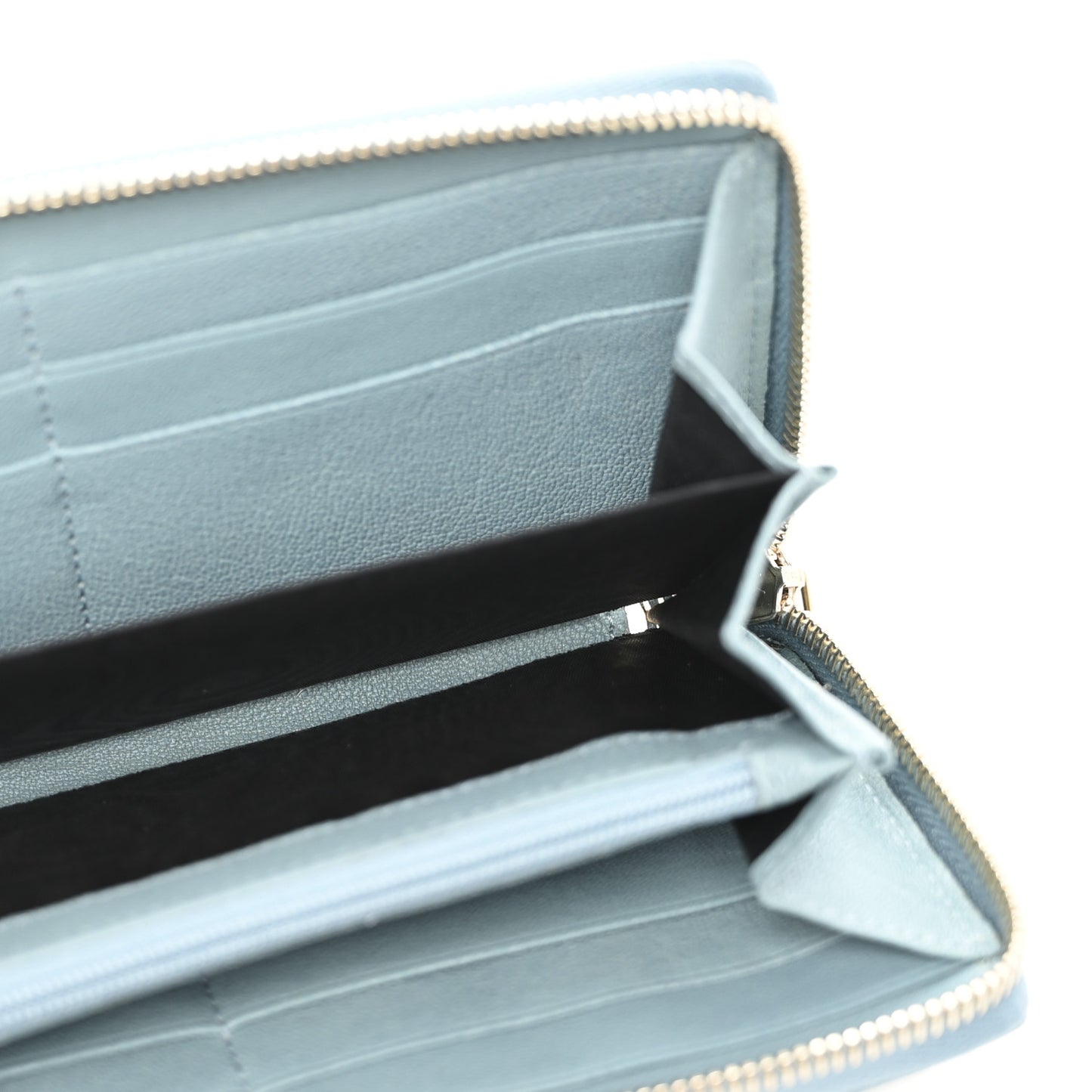 Sheepskin ChYc Zip Around Wallet Blue Glacier