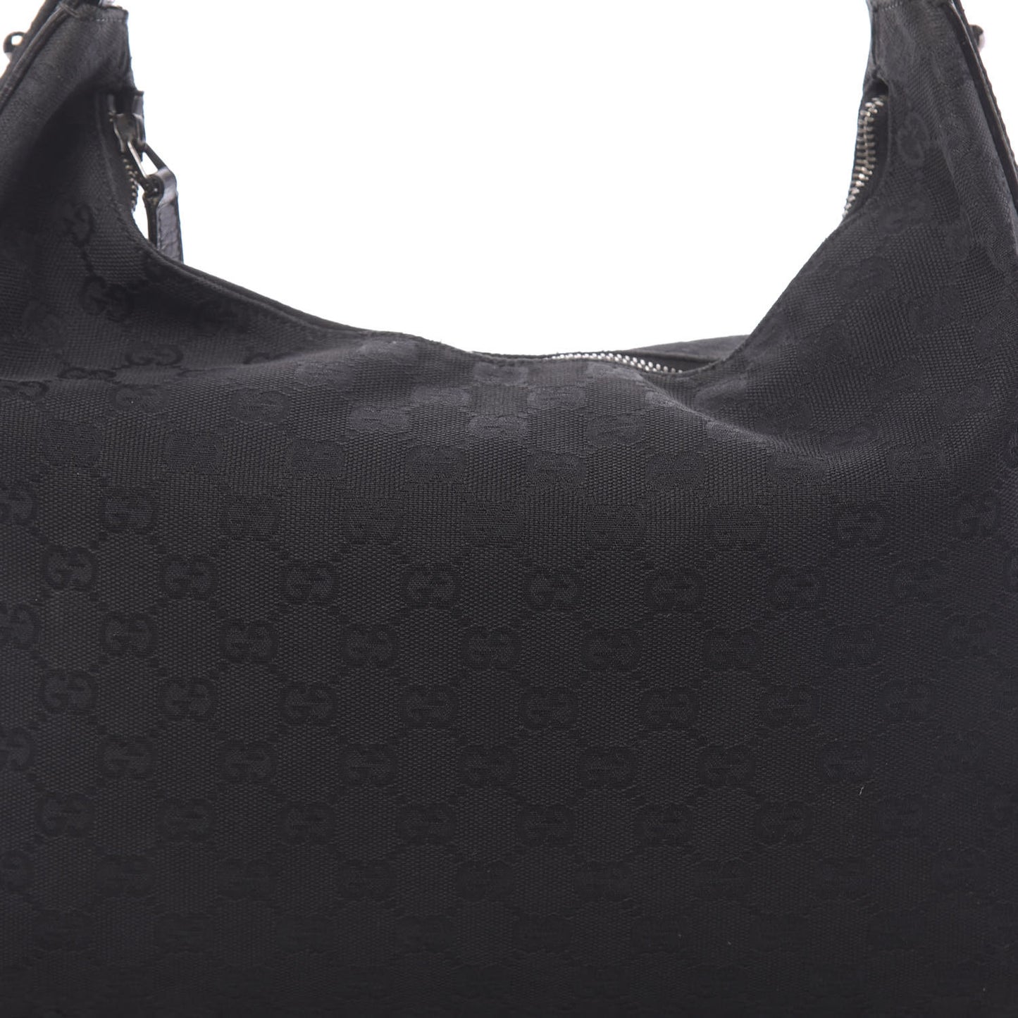 Monogram Medium Horsebit Chain Hobo Black