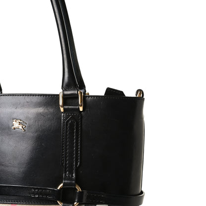 Burberry House Check Bridle Calfskin Tote Black 20 of 24