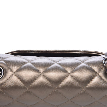 Chanel Metallic Caviar Quilted Mini Rectangular Flap Bronze 15 of 17