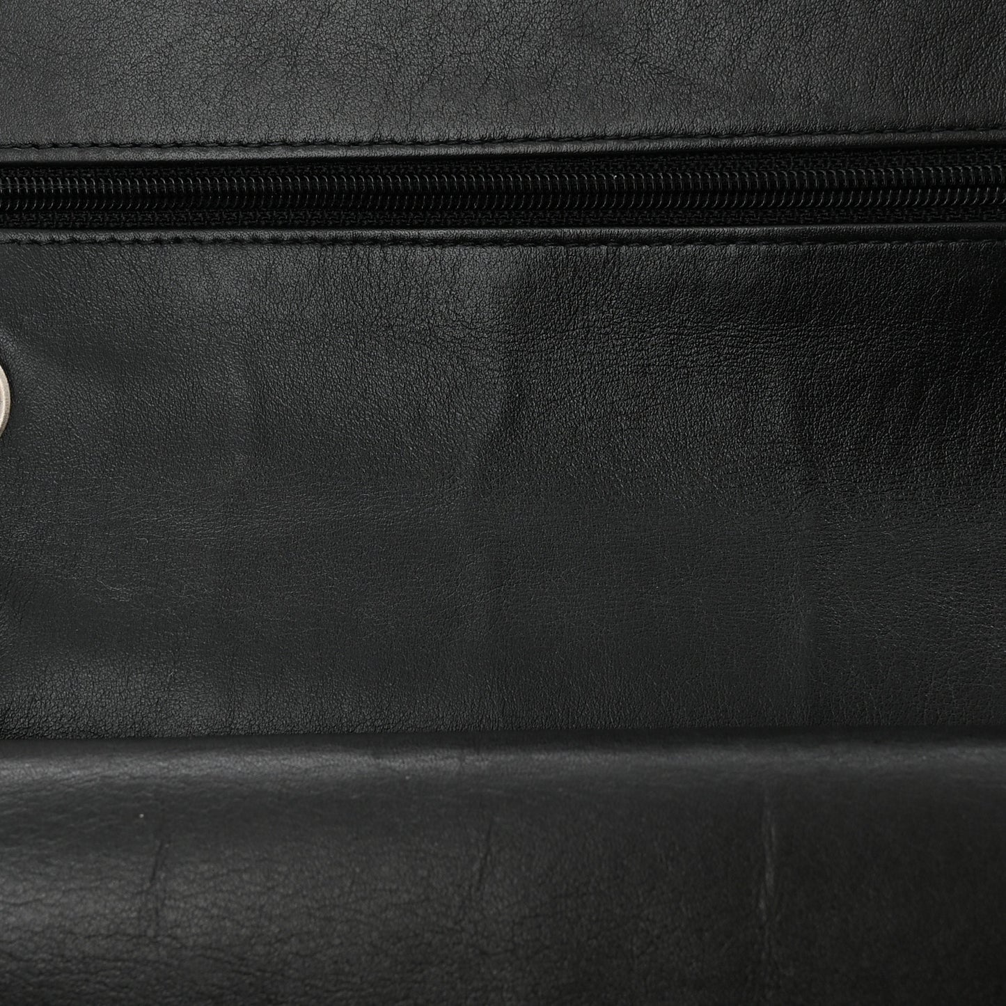 Patent Quilted Medium Double Flap Black