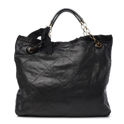 Lanvin Lambskin Quilted Amalia Cabas Tote Black 1 of 9