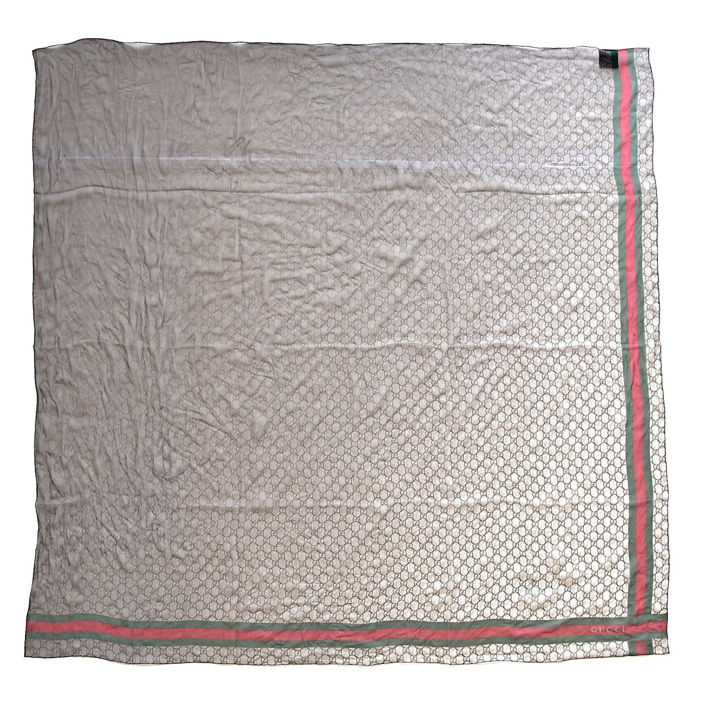 Monogram Web Scarf Brown