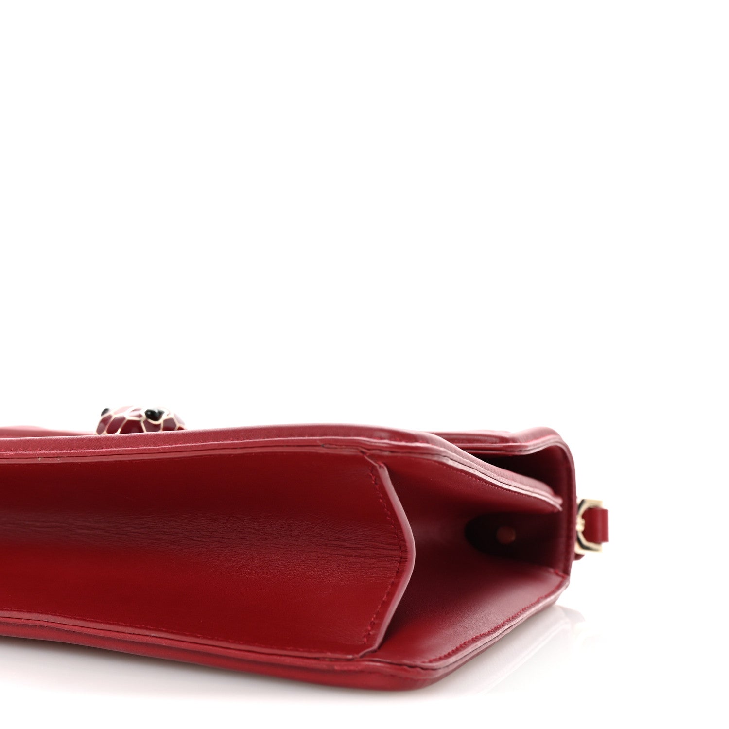 Bulgari Quilted Nappa Smooth Calfskin Serpenti Forever Diamond Blast Shoulder Bag Red 9 of 9