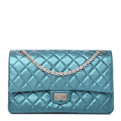 Chanel Metallic Calfskin Quilted 2.55 Reissue 226 Flap Turquoise 1 of 10
