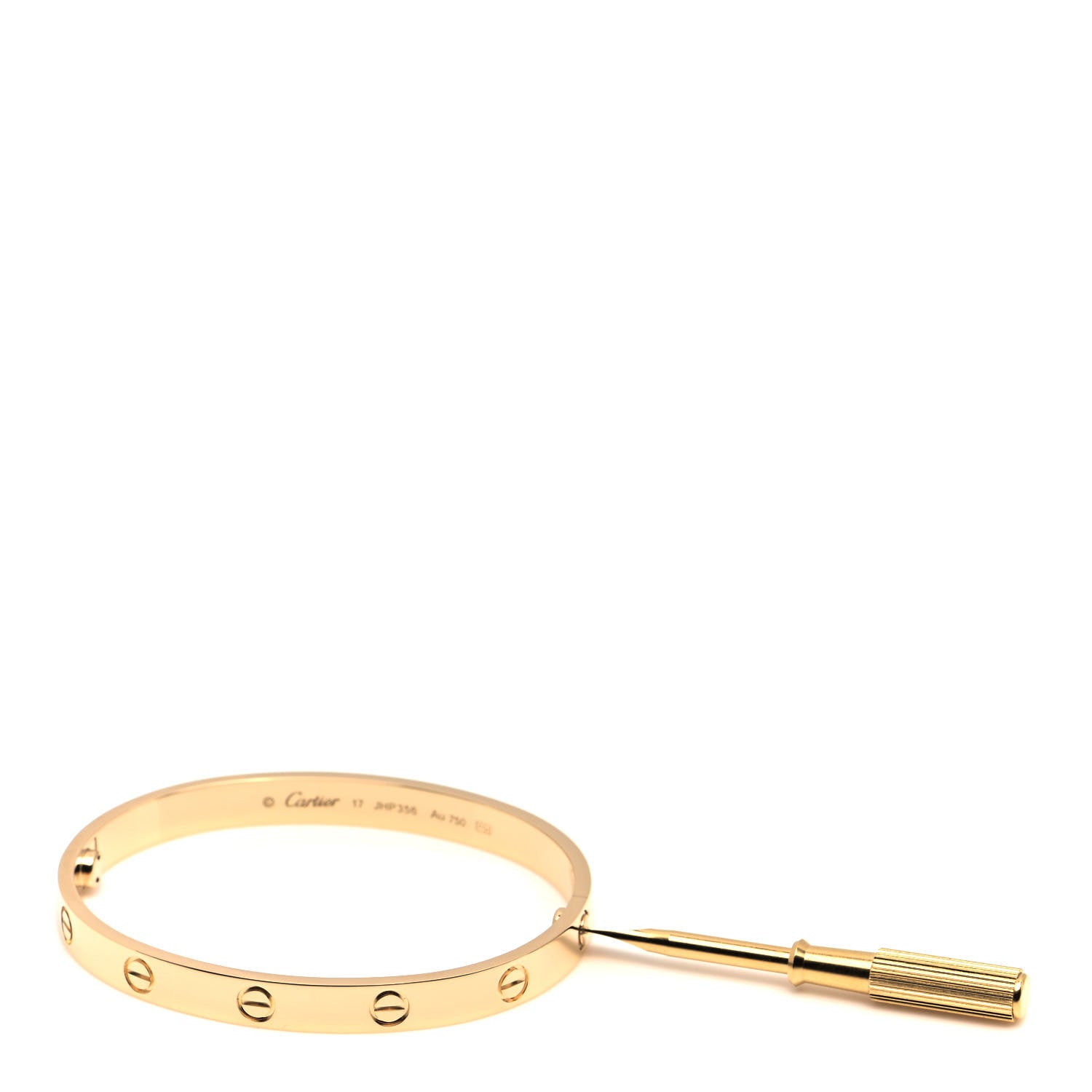 Cartier 18K Yellow Gold LOVE Bracelet 17 5 of 6