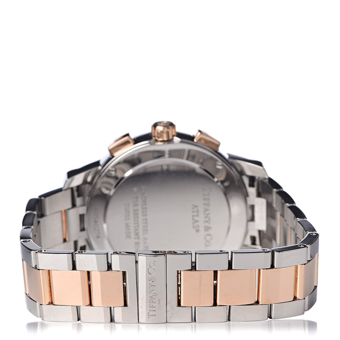 Stainless Steel 18K Rose Gold 36mm Atlas Chronograph Quartz Watch