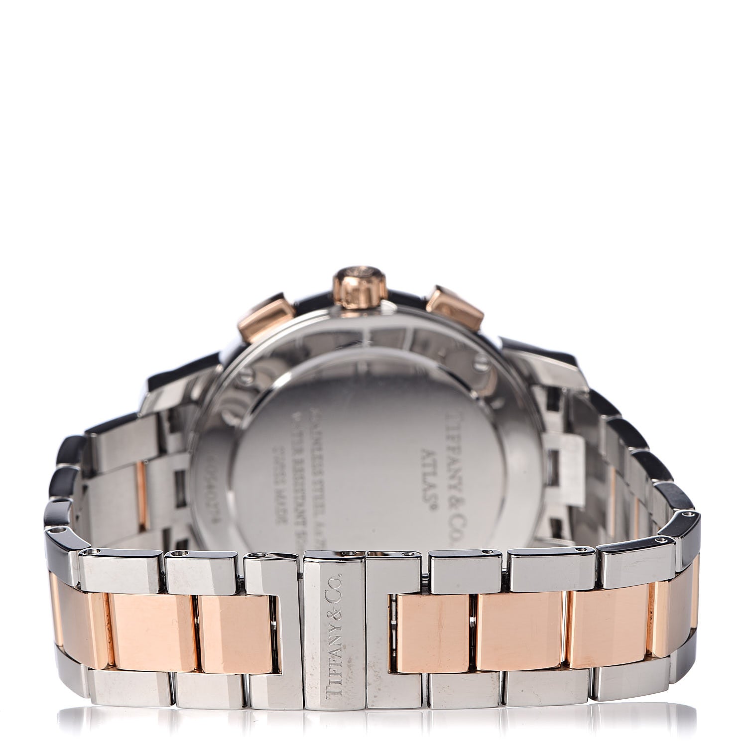 Tiffany Stainless Steel 18K Rose Gold 36mm Atlas Chronograph Quartz Watch 4 of 7