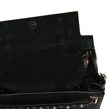 Valentino Garavani Alce Calfskin My Rockstud Rolling Frame Bag Black 15 of 15