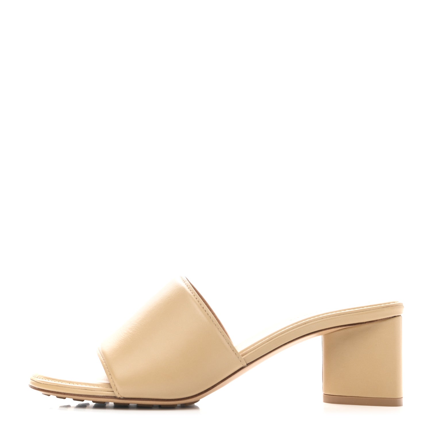 Bottega Veneta Vienna Calfskin The Band Mule Sandals 39 Cane Sugar 1 of 7
