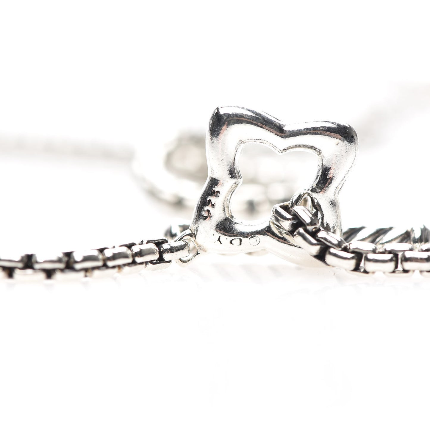 Sterling Silver 25mm Quatrefoil Chain Necklace