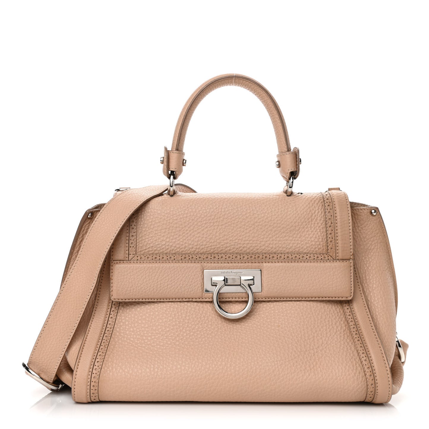 Calfskin Medium Sofia Satchel Beige