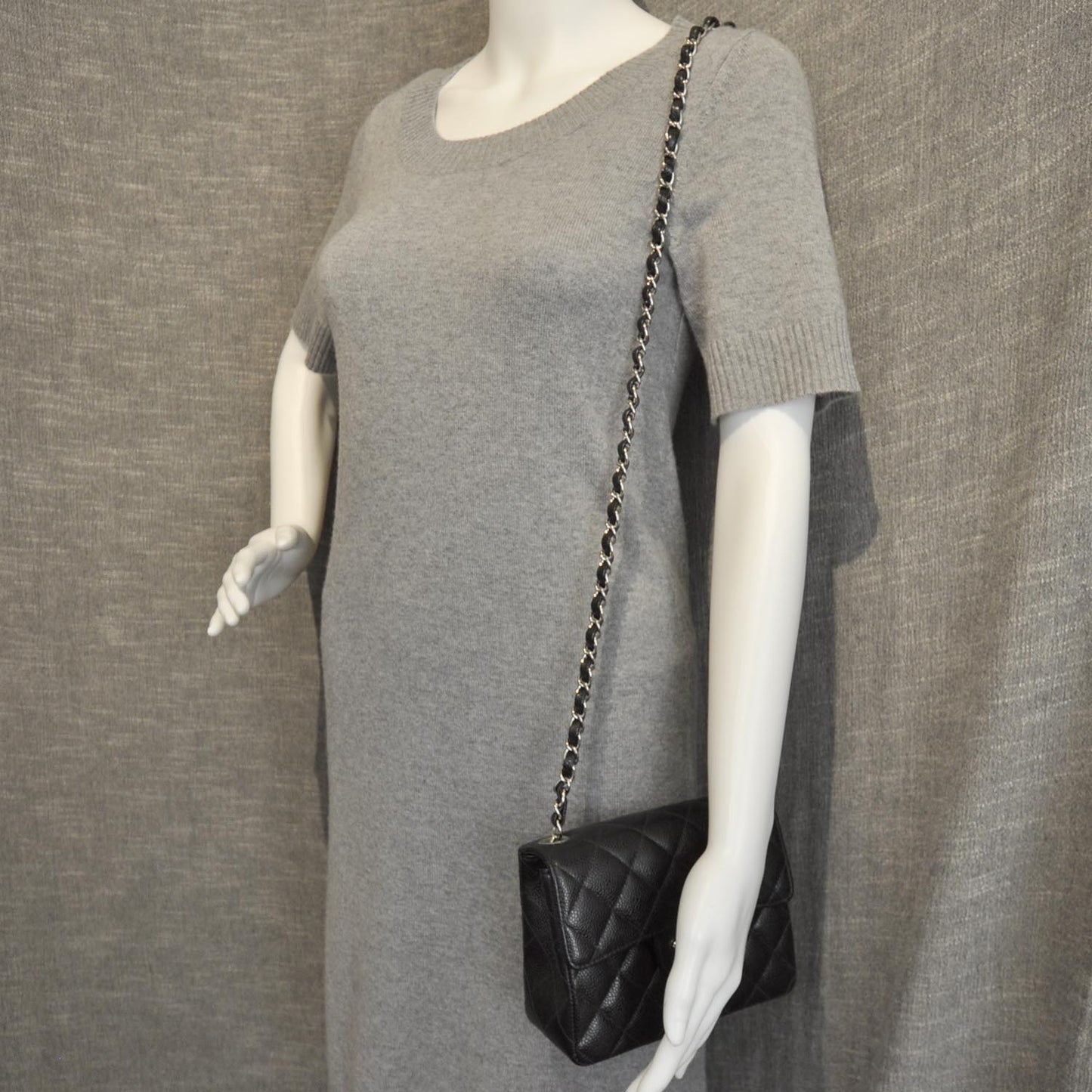 Caviar Quilted Mini Flap Black SHW