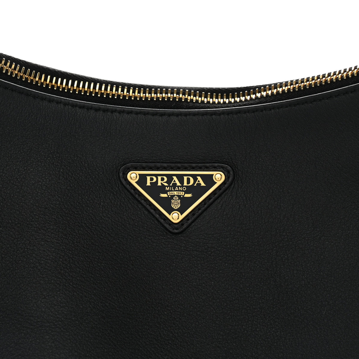 Prada Soft Calfskin Large Aimée Shoulder Bag Black 6 of 8