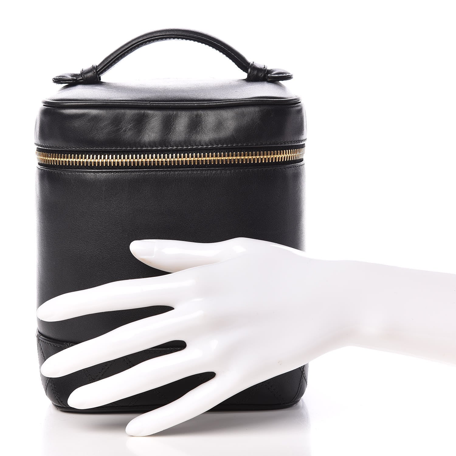 Chanel Lambskin Vanity Cosmetic Case Black 2 of 14
