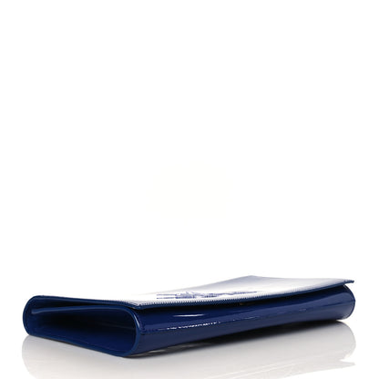 Saint Laurent Patent Calfskin Monogram Large Belle De Jour Clutch Royal Blue 4 of 7