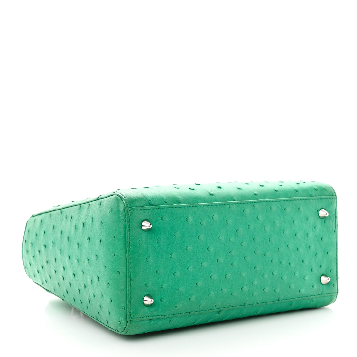 Ostrich Medium Lady Dior Green