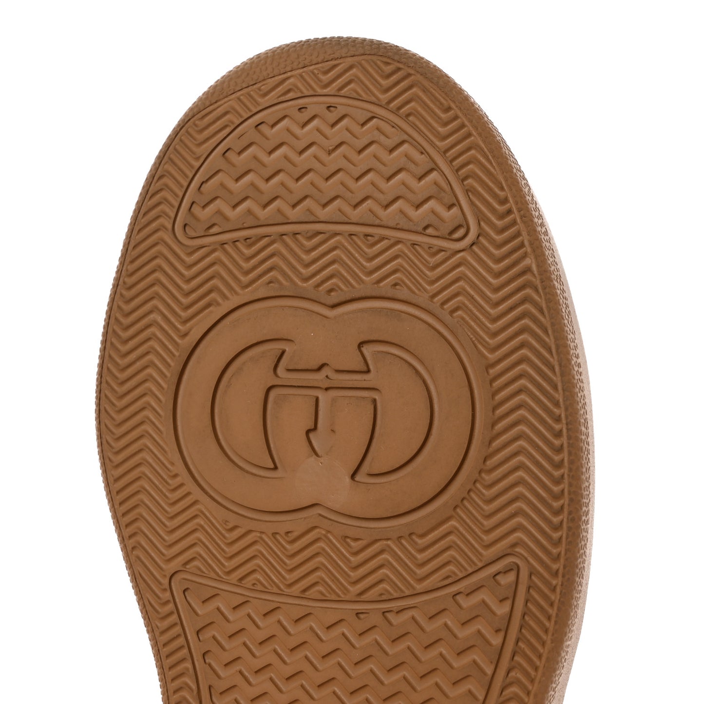 Calfskin GG Monogram Womens Platform 55mm Sneakers 38.5 Hezelnut Beige Ebony Mystic White
