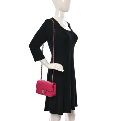 Chanel Lambskin Quilted Mini Rectangular Flap Fuchsia 2 of 14