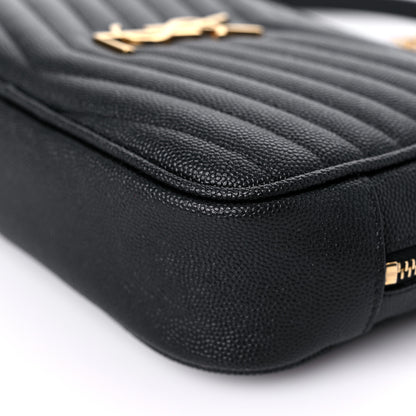 Saint Laurent Grain De Poudre Matelasse Monogram Mini Lou Camera Bag Black 8 of 18
