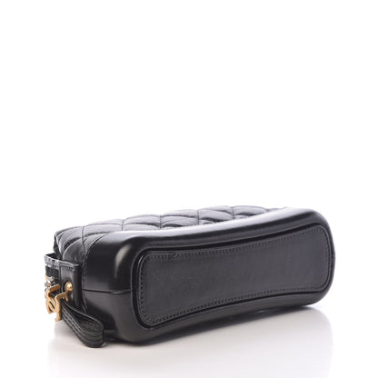 Chanel Aged Calfskin Quilted Gabrielle Cosmetic Case Black 4 of 7