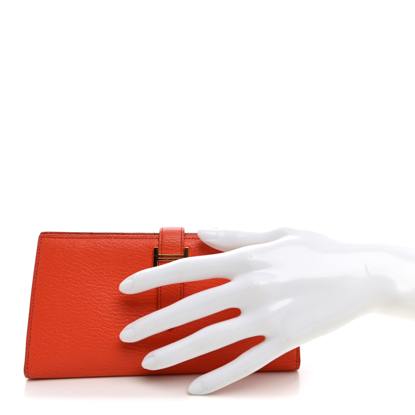 Chevre Mysore Bearn Gusset Wallet Capucine