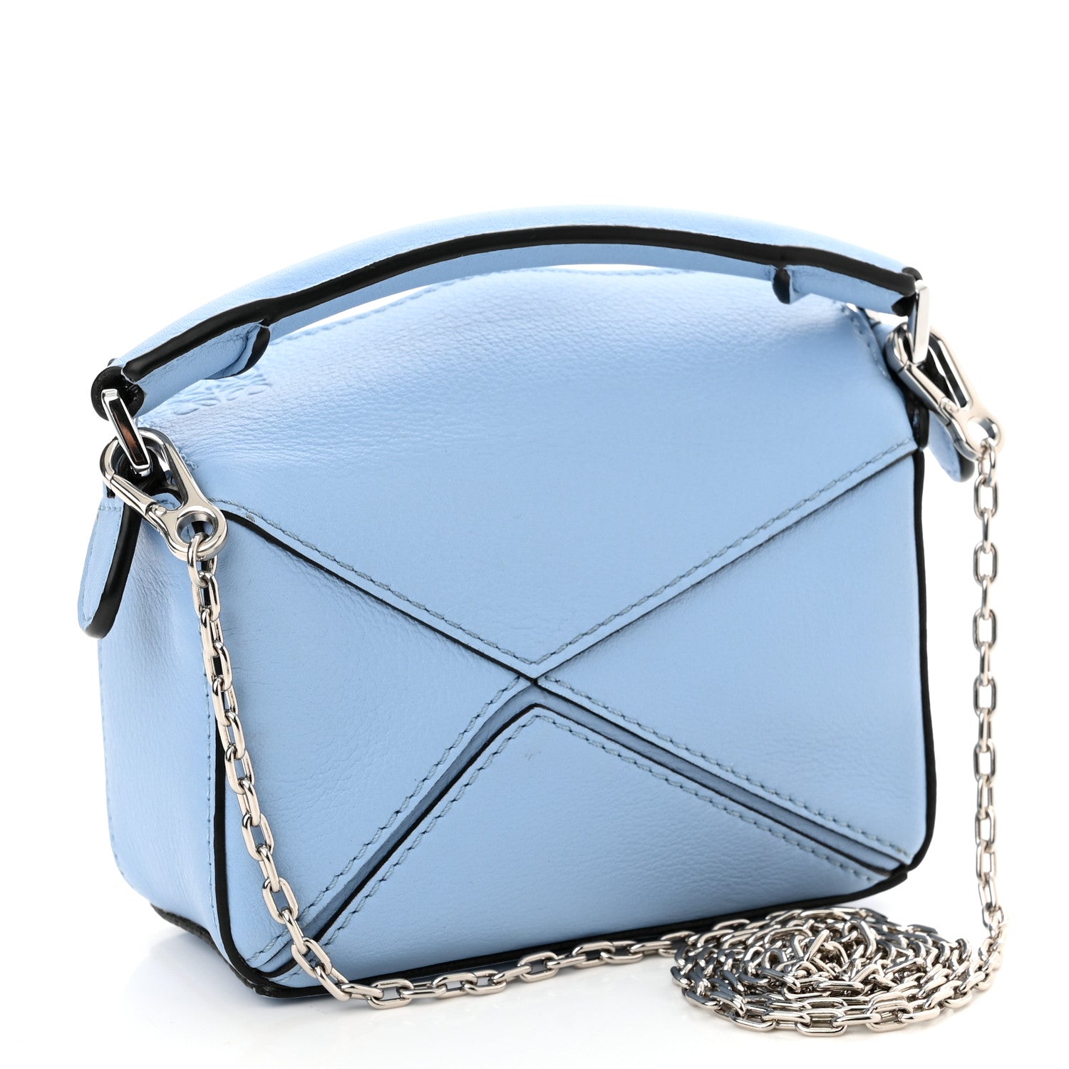 Loewe Calfskin Nano Puzzle Bag Blue 3 of 10