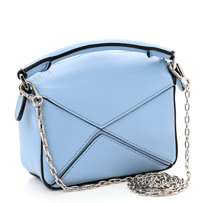 Loewe Calfskin Nano Puzzle Bag Blue 3 of 10