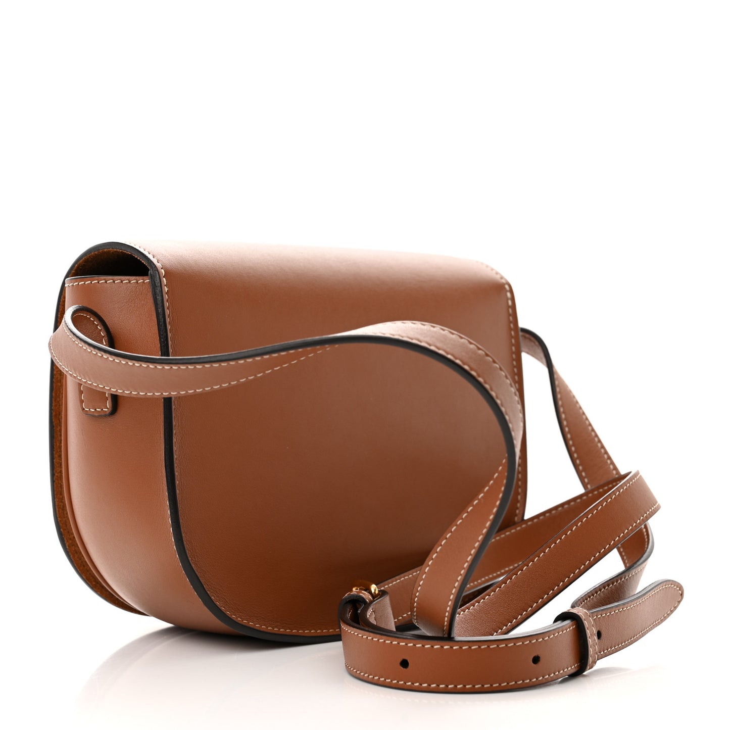 Smooth Calfskin Cuir Triomphe Folco Crossbody Bag Tan