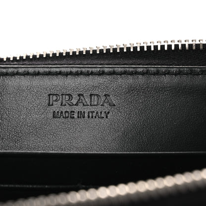 Prada Saffiano Travel Double Zip Crossbody Belt Bag Black 6 of 10