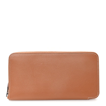 Hermes Evercolor Barenia Silk'In Wallet Gold 1 of 7