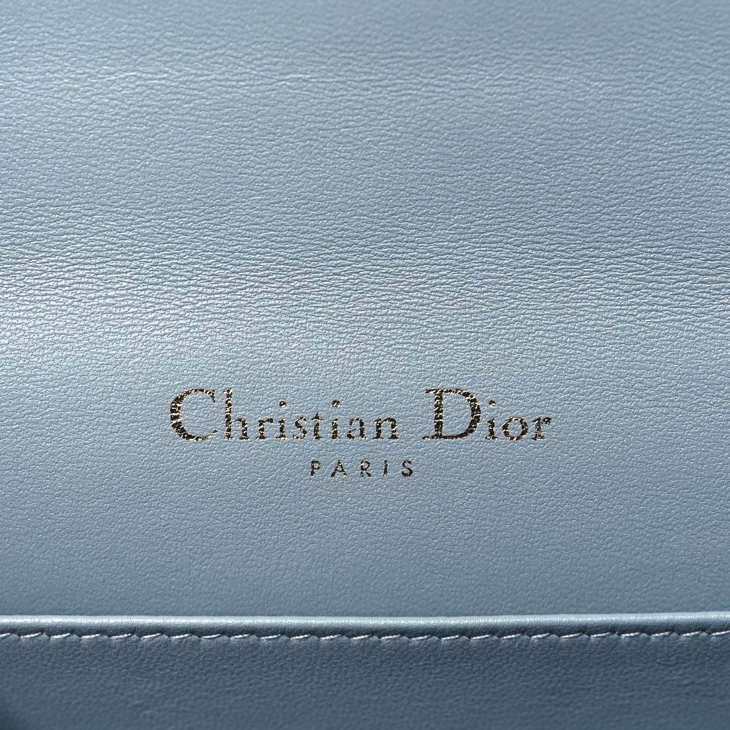 Christian Dior Lambskin Cannage Lady Dior Chain Wallet Cloud Blue 7 of 11