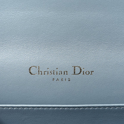 Christian Dior Lambskin Cannage Lady Dior Chain Wallet Cloud Blue 7 of 11
