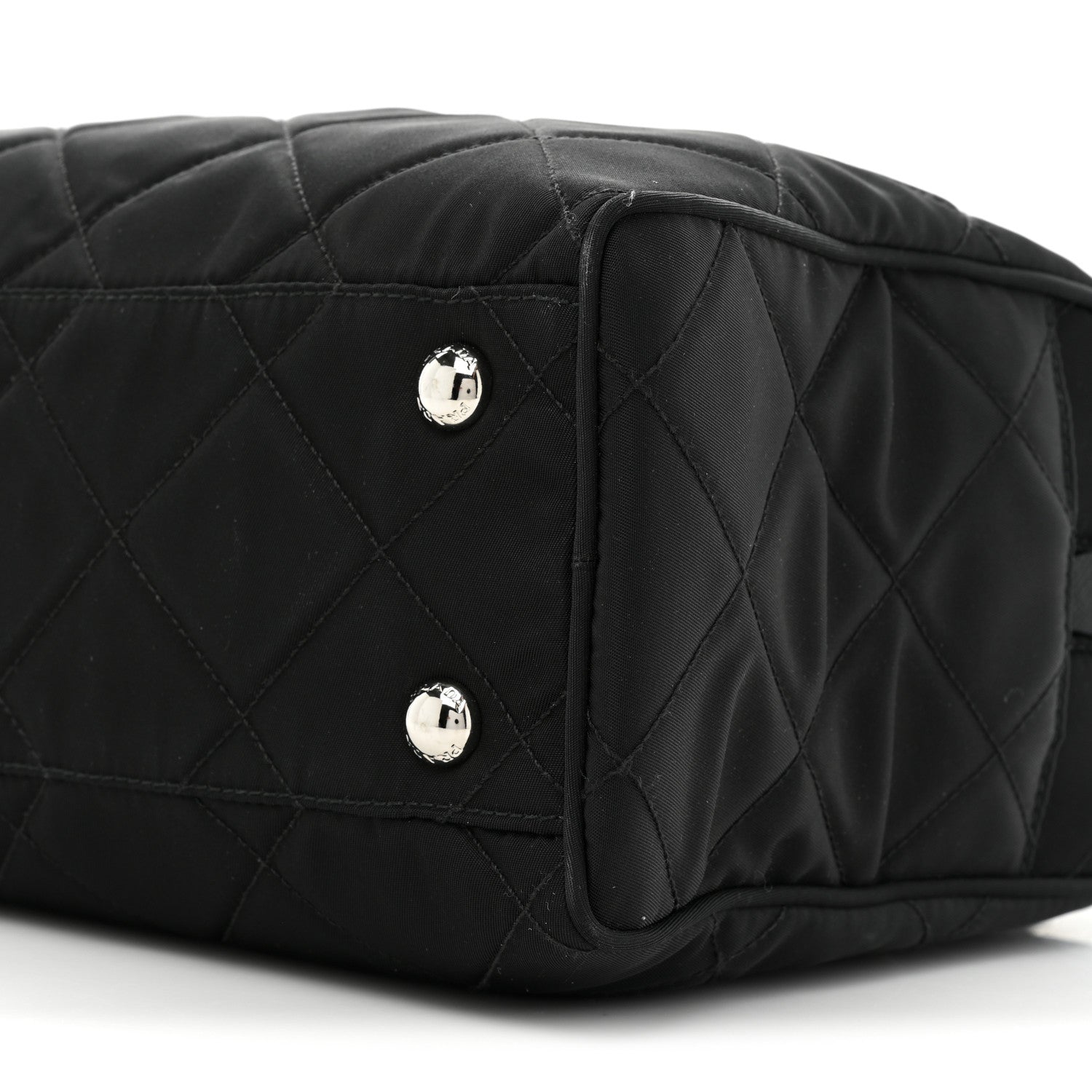 Prada Nylon Tessuto Impuntu Quilted Shoulder Bag Black 7 of 10