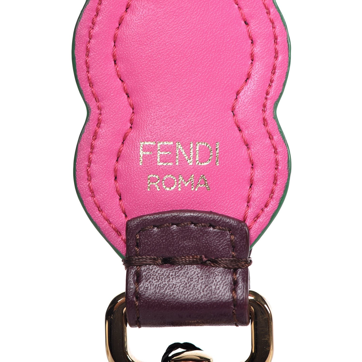 Fendi Calfskin Pearl Embellished Mini Strap You Amarone Geranium 4 of 4