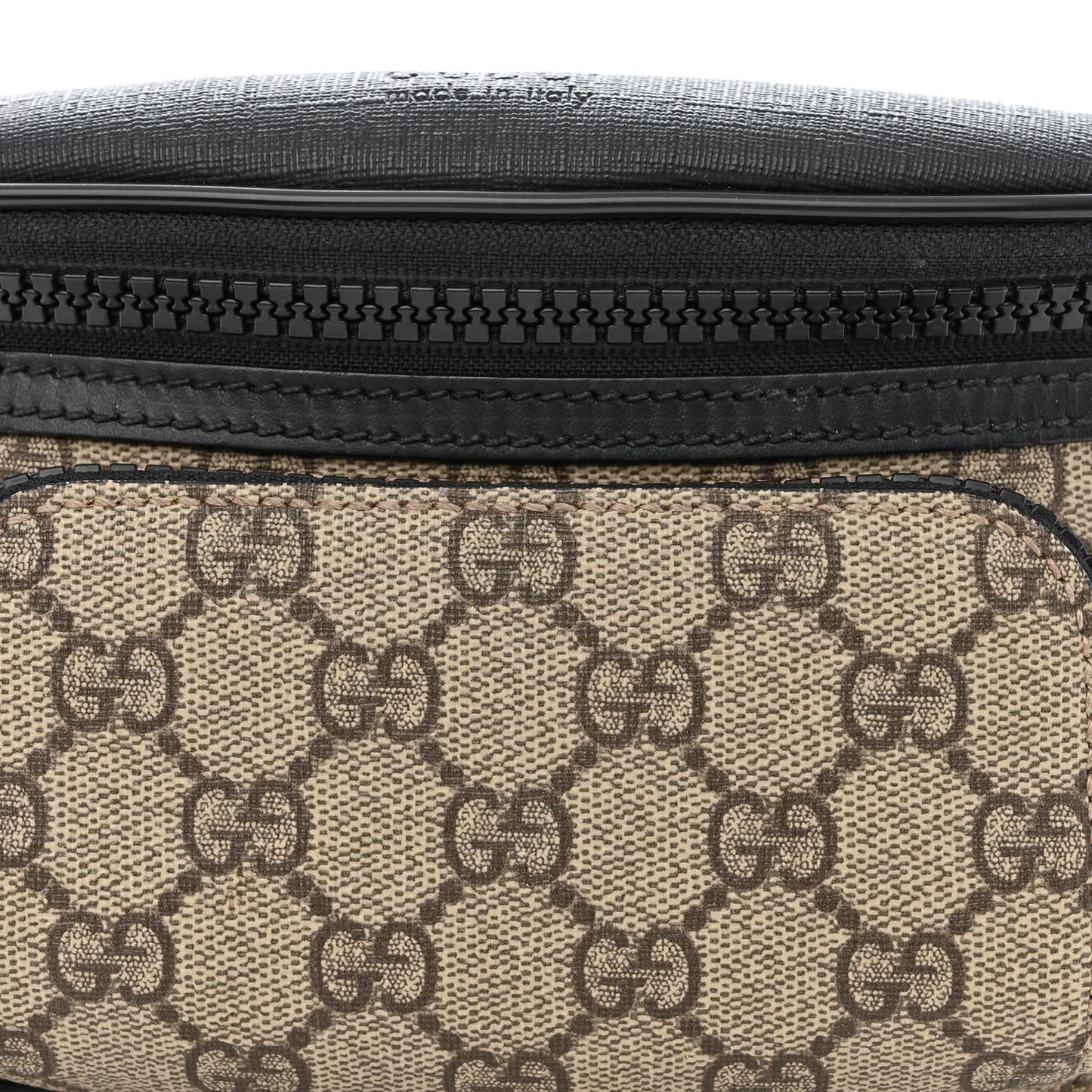 GG Supreme Monogram Belt Bag Black