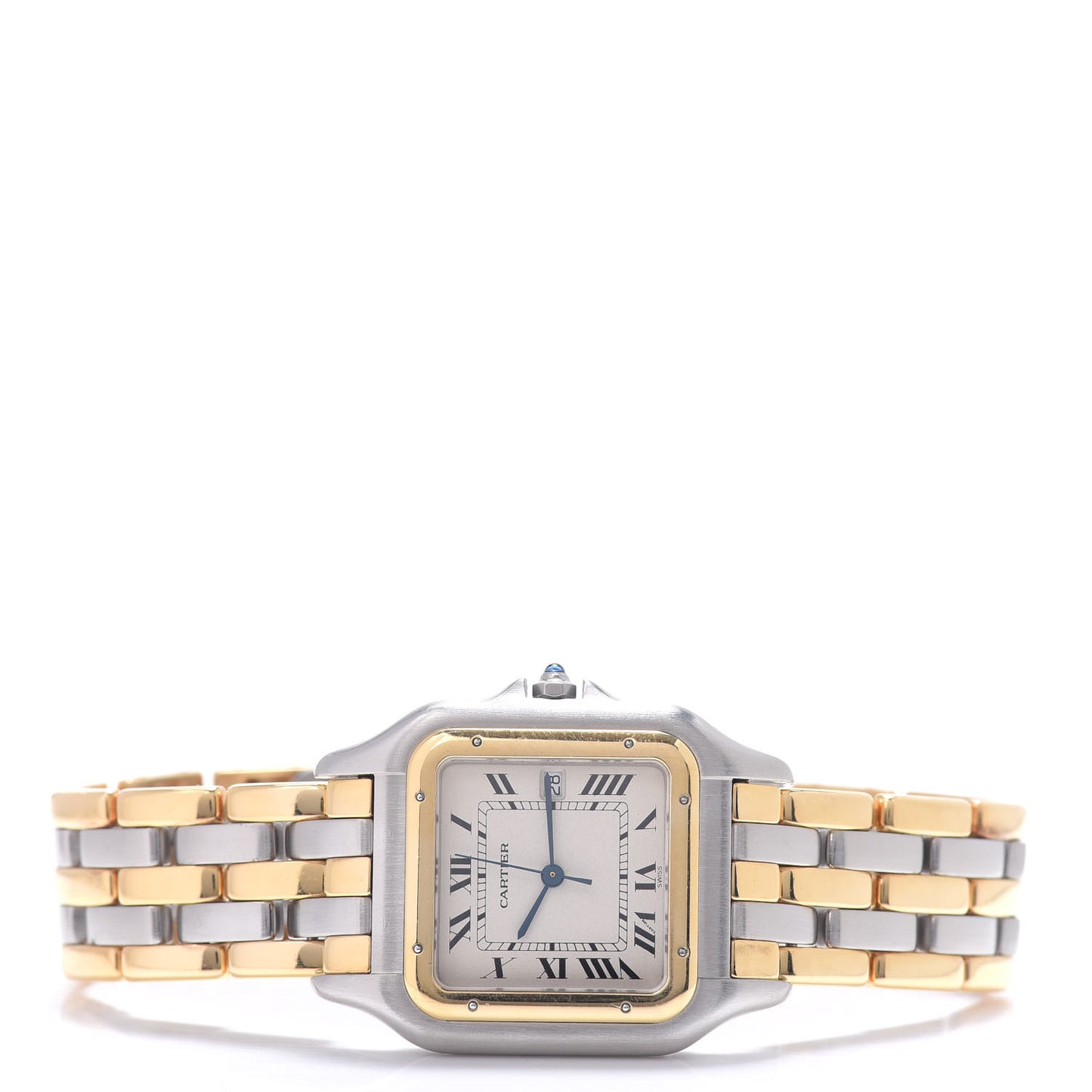 Stainless Steel 18K Yellow Gold 29mm Panthere Quartz Watch