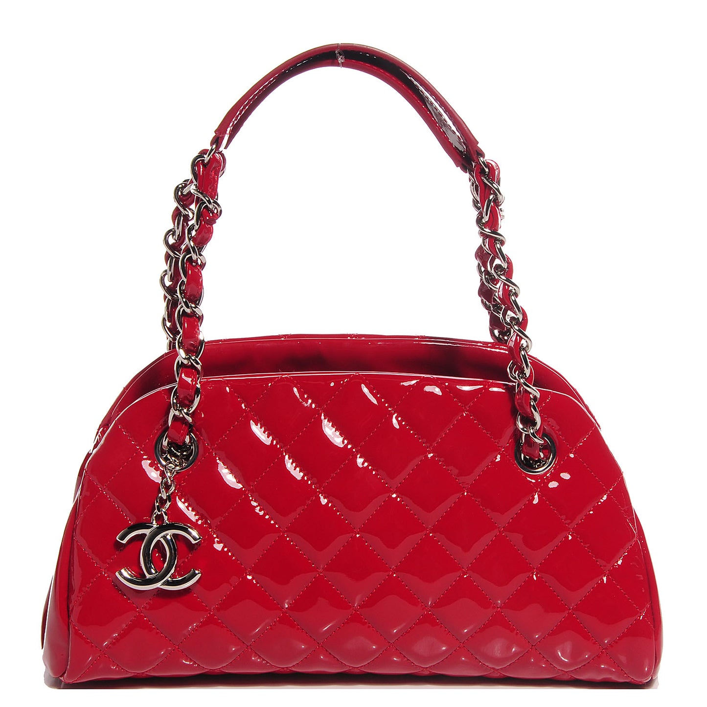 Patent Quilted Small Just Mademoiselle Red