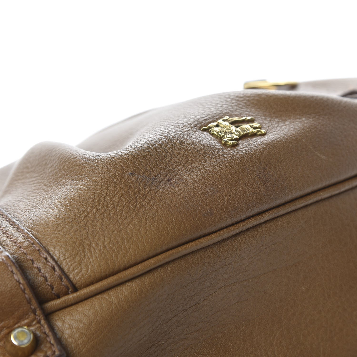 Burberry Pebbled Calfskin Small Ashbury Satchel Brown 9 of 11