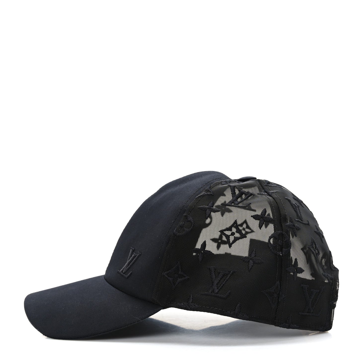 Monogram Mesh Cotton Cap M Black
